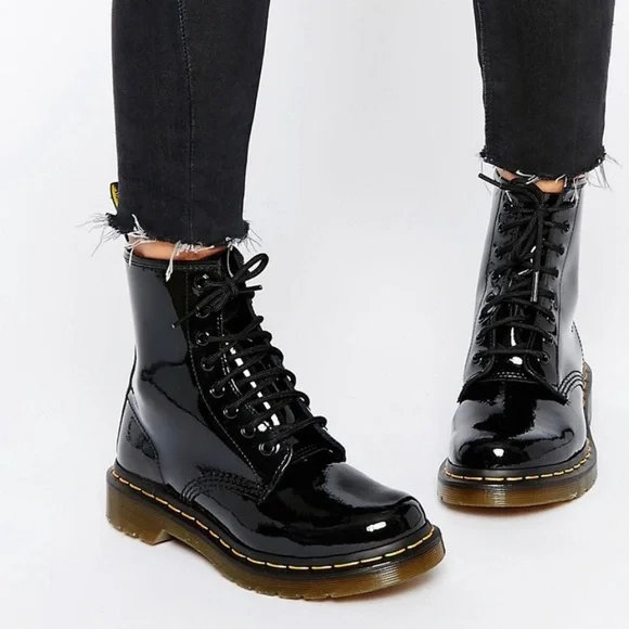 Black patent doc martens size 5 cheap